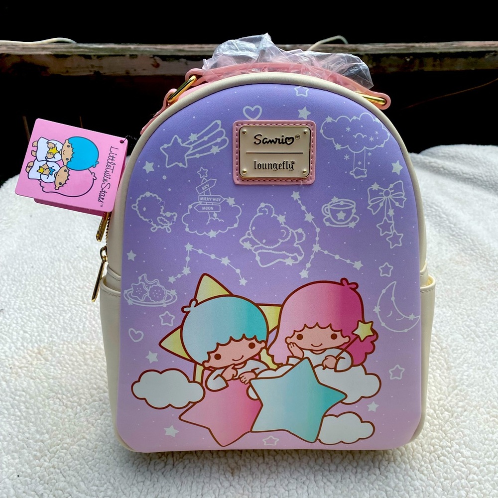 NWT Loungefly SANRIO Little Twin Stars Constellation Mini Backpack